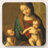 Madonna en kind met heiligen bier onderzetter (Voorkant)