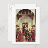 Madonna en kind met heiligen briefkaart (Voorkant / Achterkant)