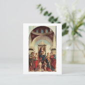 Madonna en kind met heiligen briefkaart (Staand voorkant)