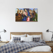 Madonna en kind met heiligen canvas afdruk (Insitu (Slaapkamer))