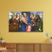 Madonna en kind met heiligen canvas afdruk (Insitu (Woonkamer))