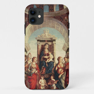 Madonna en kind met heiligen iPhone 11 hoesje