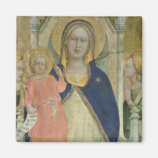 Madonna en Kind met heiligen, detail sh Magneet (Voorkant)