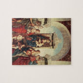 Madonna en kind met heiligen legpuzzel (Horizontaal)