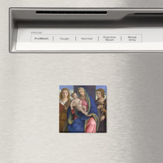 Madonna en kind met heiligen magneet (Insitu (Vaatwasser))