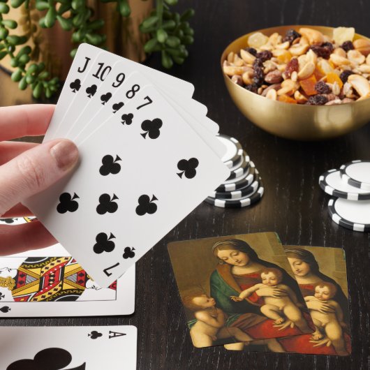 Madonna en kind met heiligen pokerkaarten (Insitu)