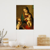 Madonna en kind met heiligen poster (Keuken)