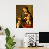 Madonna en kind met heiligen poster (Thuiskantoor)