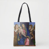 Madonna en kind met heiligen tote bag (Voorkant)
