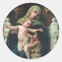 Madonna en kind met Johannes de Doper sticker