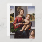 Madonna en kind met John de Baptist Briefkaart (Voorkant / Achterkant)
