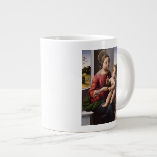 Madonna en kind met John de Baptist Grote Koffiekop (Voorkant rechts)