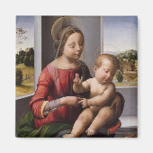 Madonna en kind met John de Baptist Magneet (Voorkant)