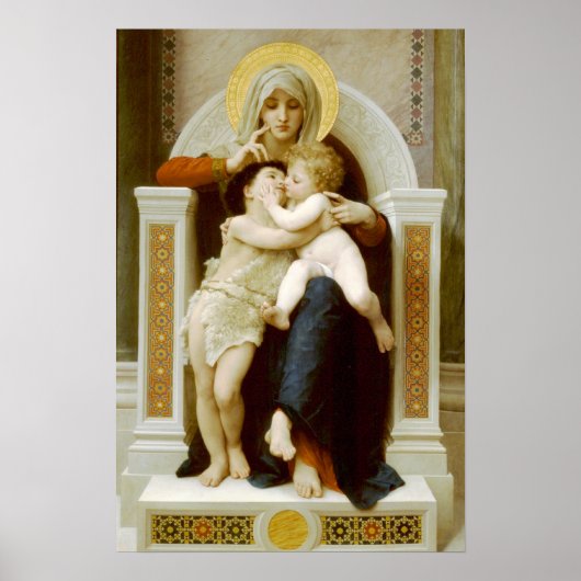 Madonna en kind met John de Baptist Poster (Voorkant)