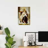 Madonna en kind met John de Baptist Poster (Thuiskantoor)