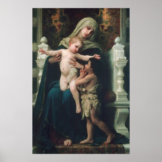 Madonna en kind met John de Baptist Poster (Voorkant)
