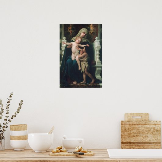 Madonna en kind met John de Baptist Poster (Keuken)