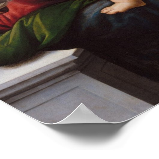 Madonna en kind met John de Baptist Poster (Hoek)