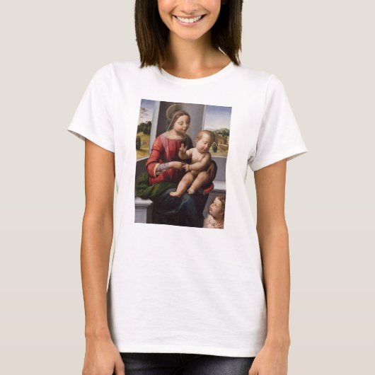 Madonna en kind met John de Baptist T-shirt (Voorkant)
