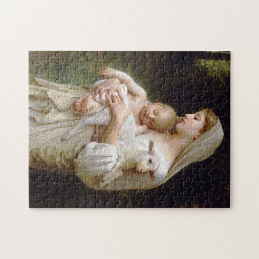Madonna en Kind met kerstmis Legpuzzel (Horizontaal)
