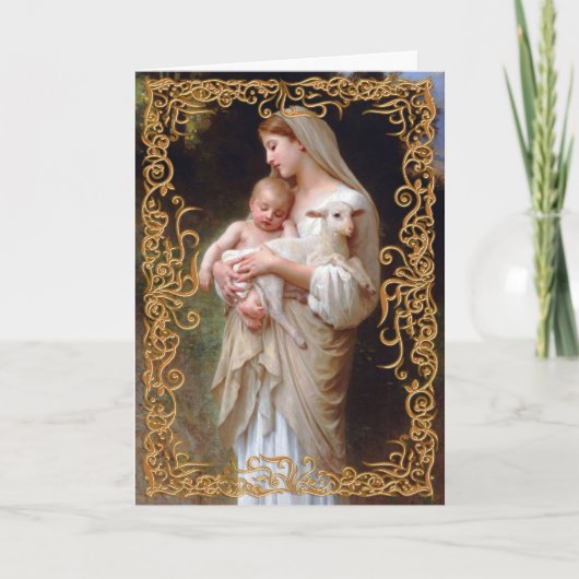 Madonna en Kind met Lam Kaart (Voorkant)