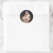 Madonna en kind met lam ronde sticker (Tas)