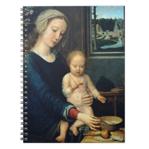 Madonna en kind met melksoep - Gerard David - Notitieboek