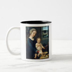 Madonna en kind met melksoep - Gerard David - Tweekleurige Koffiemok