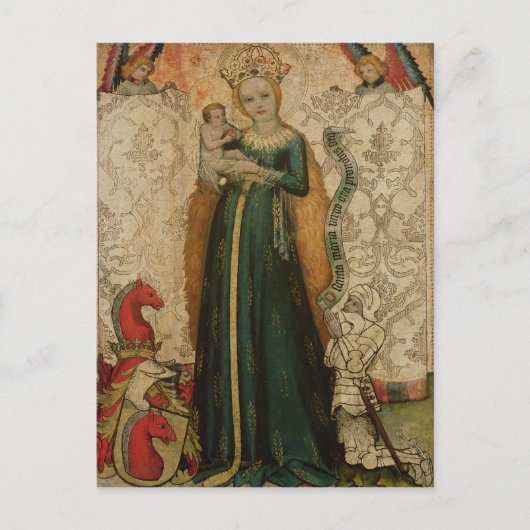 Madonna en kind met oorlogen van Korn, 1440-50 Briefkaart (Voorkant)