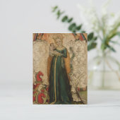 Madonna en kind met oorlogen van Korn, 1440-50 Briefkaart (Staand voorkant)