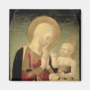 Madonna en kind met Pomegranaat Magneet