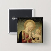 Madonna en kind met Pomegranaat Vierkante Button 5,1 Cm (Voorkant /achterkant)