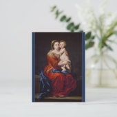 Madonna en kind met Rosary ... Briefkaart (Staand voorkant)