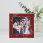 Madonna en kind met Serenading Angels Feestdagenkaart (Staand voorkant)