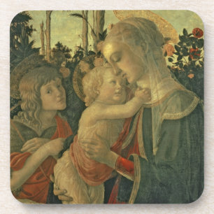 Madonna en Kind met Sint-Janskruid de Baptist (oli Bier Onderzetter