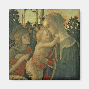 Madonna en Kind met Sint-Janskruid de Baptist (oli Magneet