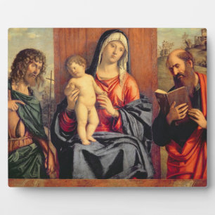 Madonna en kind met sint-janskruid en sint-janskru fotoplaat