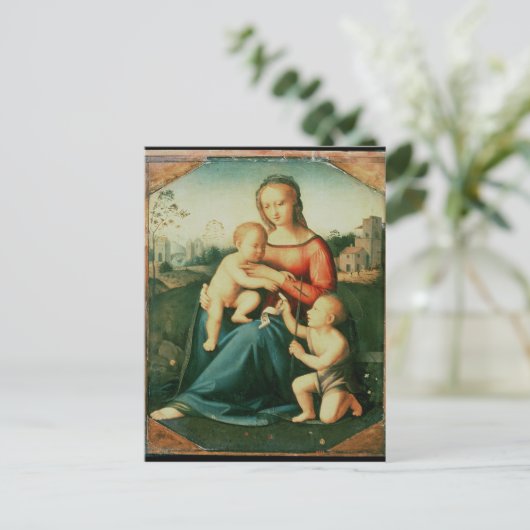 Madonna en kind met Sint-John de Baptist Briefkaart (Staand voorkant)
