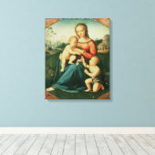 Madonna en kind met Sint-John de Baptist Canvas Afdruk (Insitu (Houten vloer))