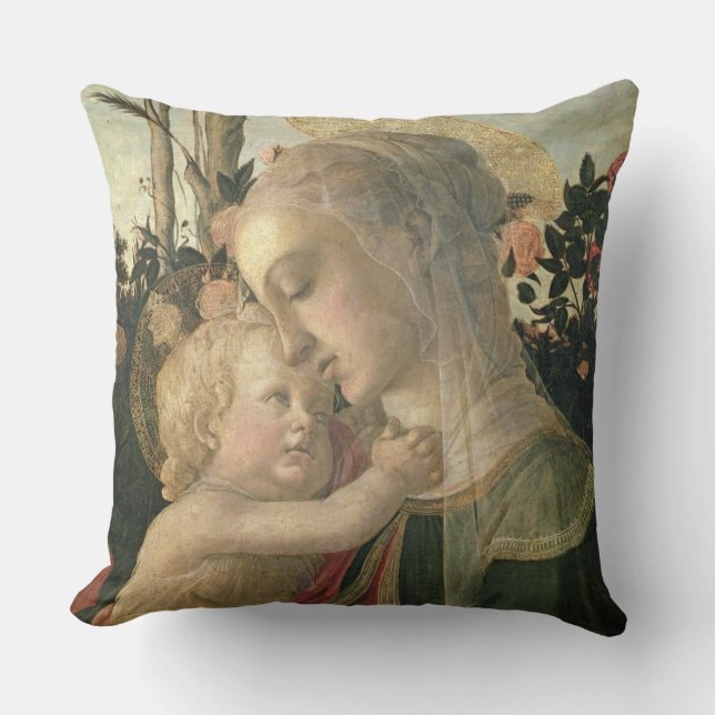 Madonna en Kind met Sint-John de Baptist, detai Kussen (Voorkant)