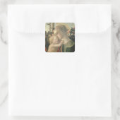 Madonna en Kind met Sint-John de Baptist, detai Vierkante Sticker (Tas)