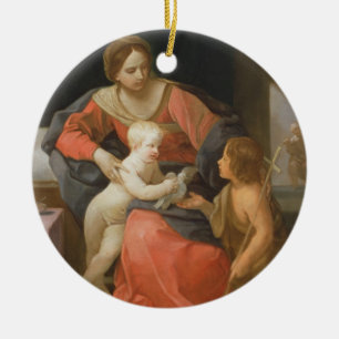 Madonna en kind met Sint-John de Baptist Keramisch Ornament