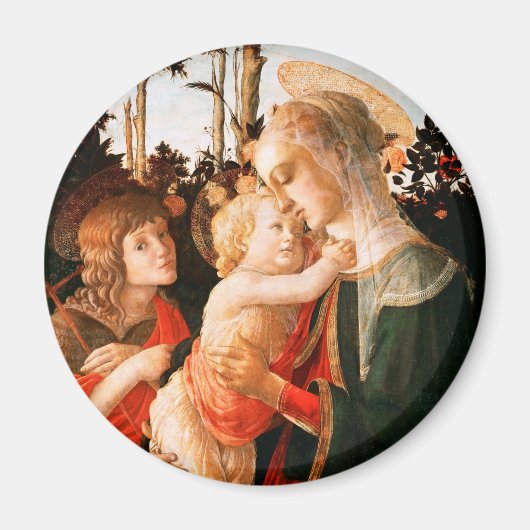 Madonna en kind met Sint-John de Baptist Magneet (Voorkant)