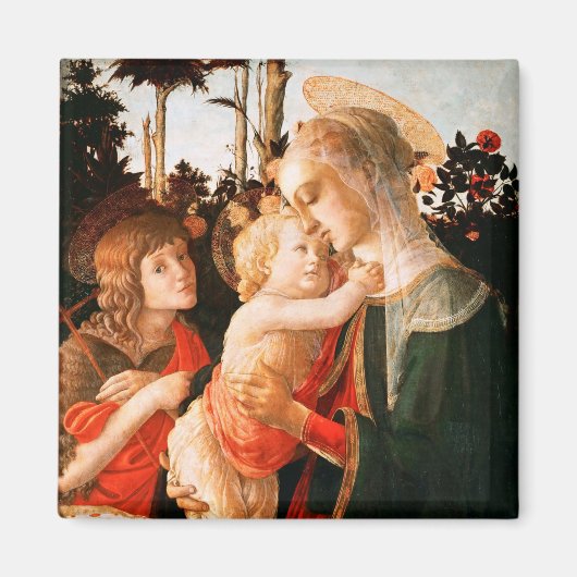 Madonna en kind met Sint-John de Baptist Magneet (Voorkant)