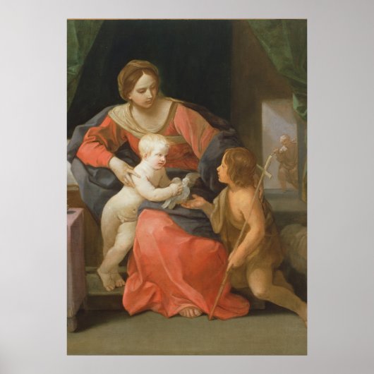 Madonna en kind met Sint-John de Baptist Poster (Voorkant)