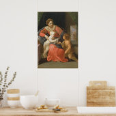 Madonna en kind met Sint-John de Baptist Poster (Keuken)