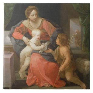 Madonna en kind met Sint-John de Baptist Tegeltje