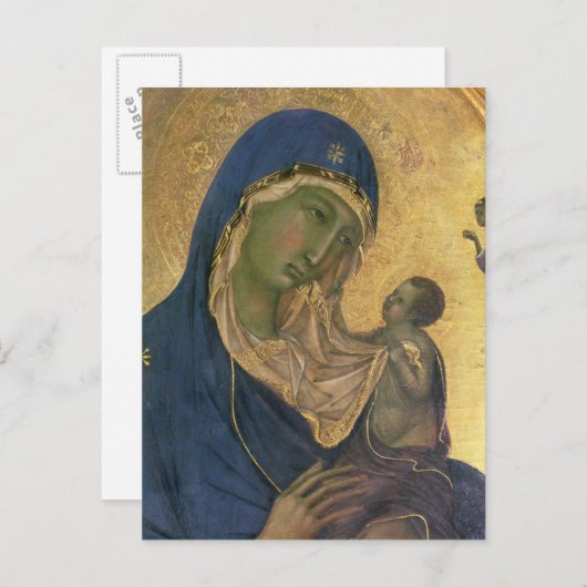 Madonna en kind met SS. Dominic en Aurea Briefkaart (Voorkant / Achterkant)