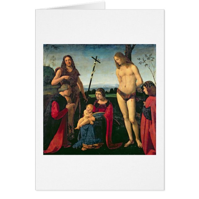 Madonna en kind met SS. John the Baptist and Se (Voorkant)