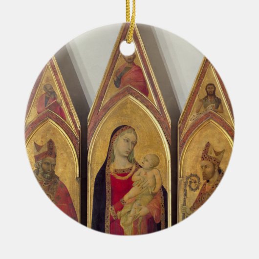 Madonna en kind met SS. Nicholas en Proculus, Keramisch Ornament (Voorkant)